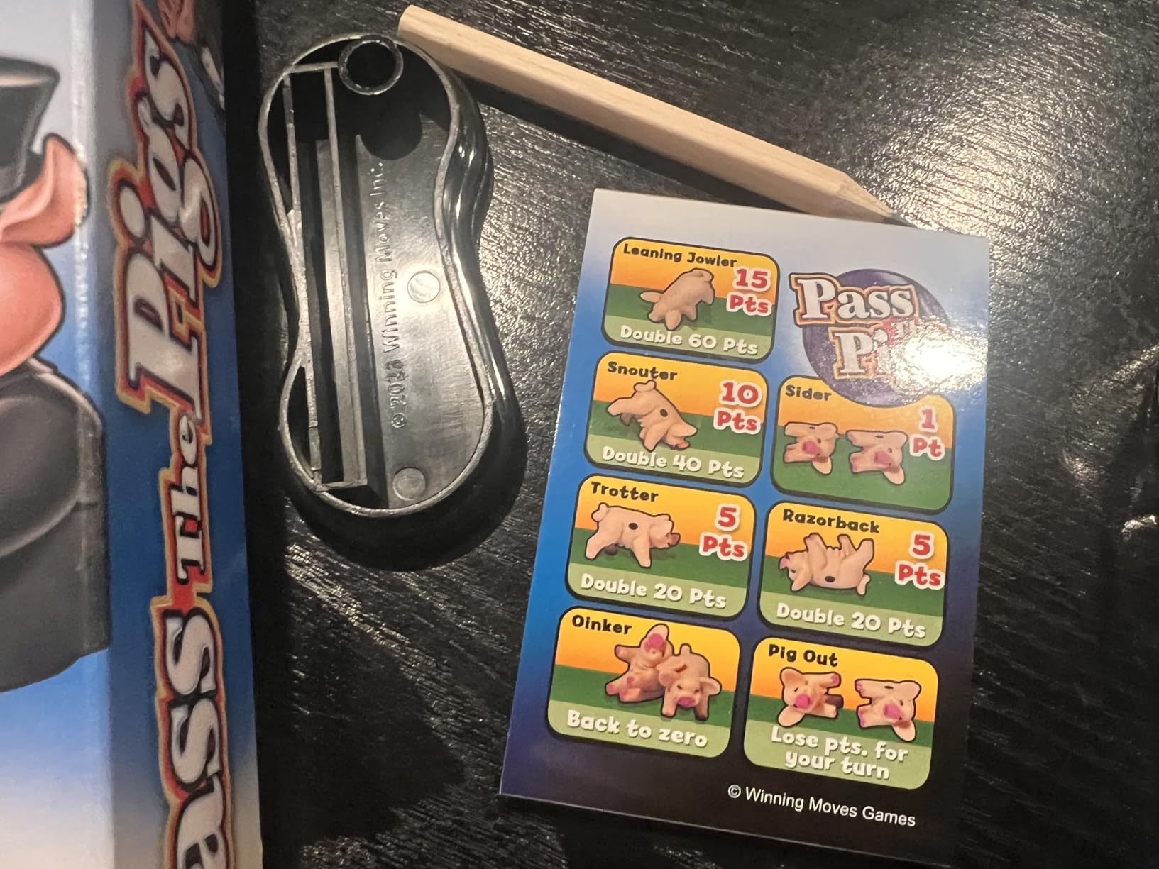 Pass the Pigs, Hilarious Pig Dice Game by Winning Moves Games USA | Famous Family Favorite for 50 Years, 2 or more Players, Ages 7+ customer photo 2