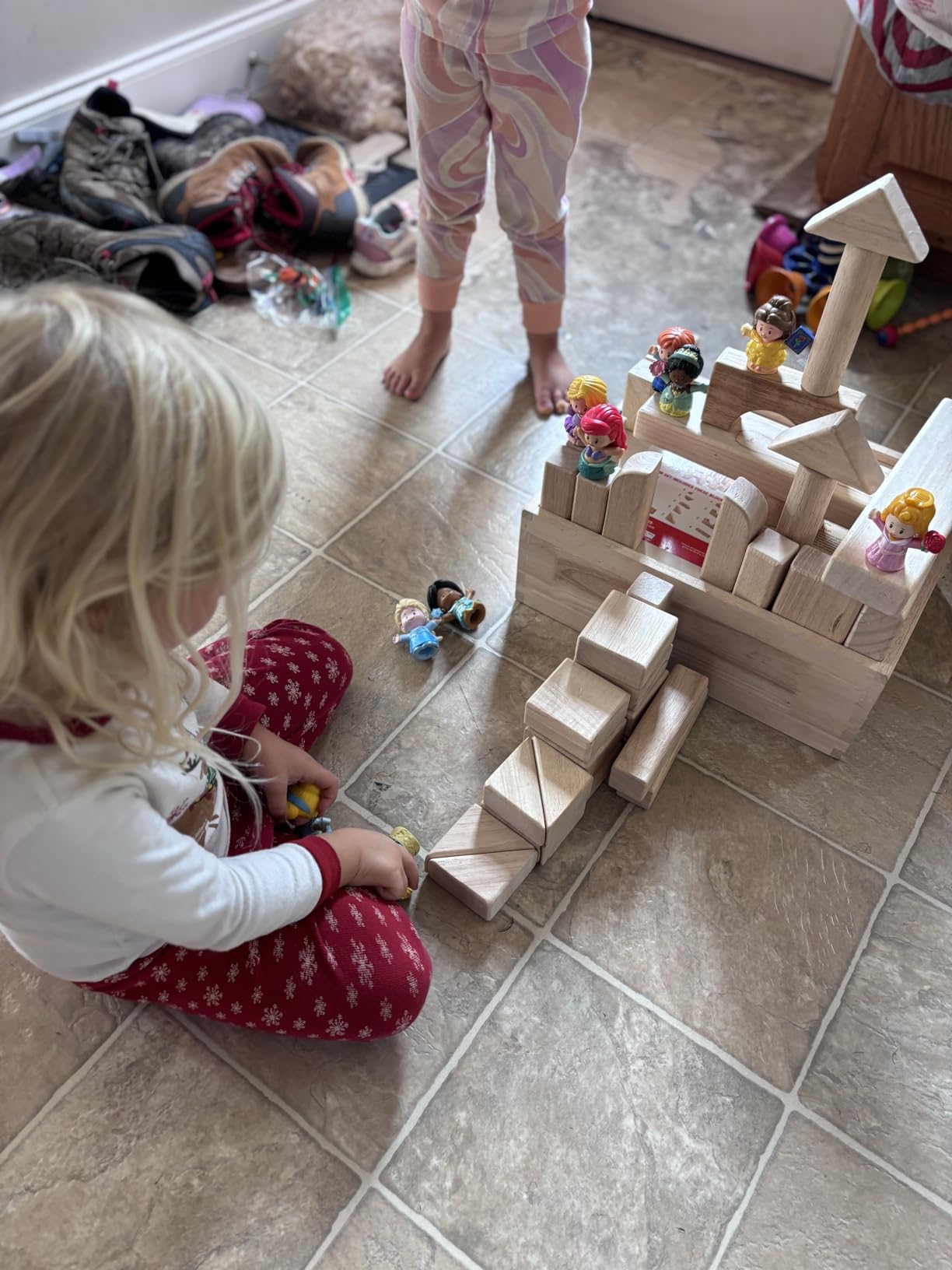 Melissa & Doug Standard Unit Solid-Wood Building Blocks with Wooden Storage Tray - 60-Piece Hardwood Sorting & Stacking Toys for Kids Ages 3+ customer photo 1