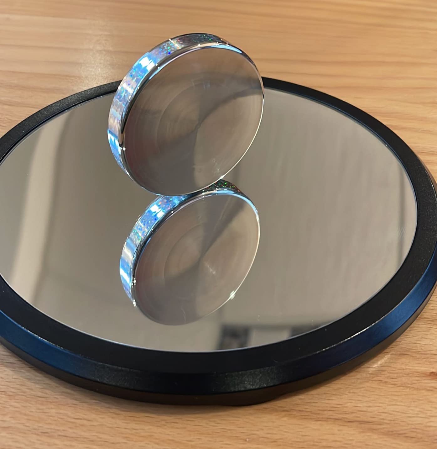 Toysmith Euler's Disk Physics Science Desk Toy, Chrome, 3 inches customer photo 1