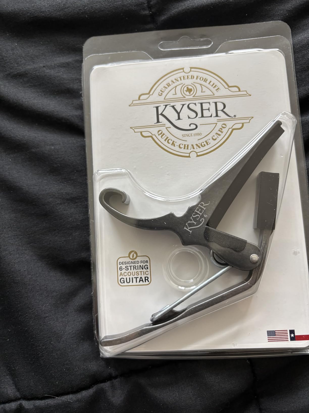 Kyser Quick-Change Guitar Capo for 6-string acoustic guitars, Black, KG6BA customer photo 1