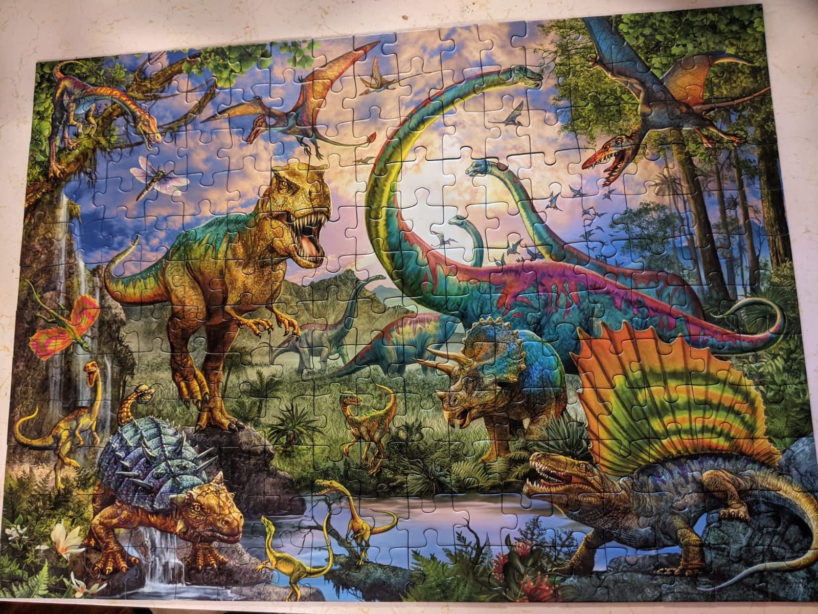 Ravensburger - Realm of The Giants - 200 Piece Jigsaw Puzzle - Stunning Dinosaur Imagery - T-Rex, Velociraptor & More - Premium Quality - Ideal Gift - Screen-Free Fun - MESH Accredited Kids Ages 8+ customer photo 1