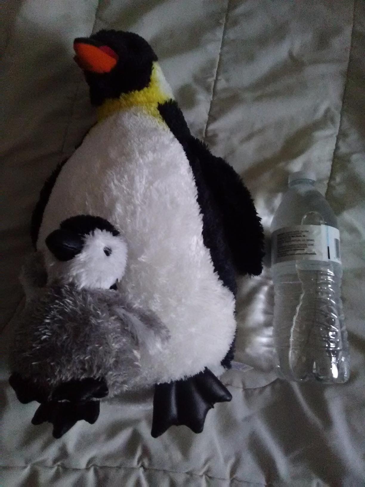 Aurora Playful Wild Life Emperor Penguin with Baby Stuffed Animal - Comforting Companion - Imaginative Play - White 11 Inches customer photo 1