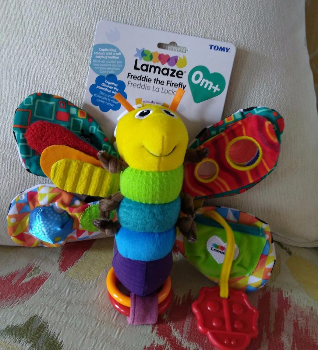 Lamaze Clip On Car Seat and Stroller Toy - Freddie the Firefly - Includes Lady Bug Teether - High Contrast Sensory Crinkle Toys for Babies - Infant Travel Toys - Ages 0 Months and Up customer photo 1