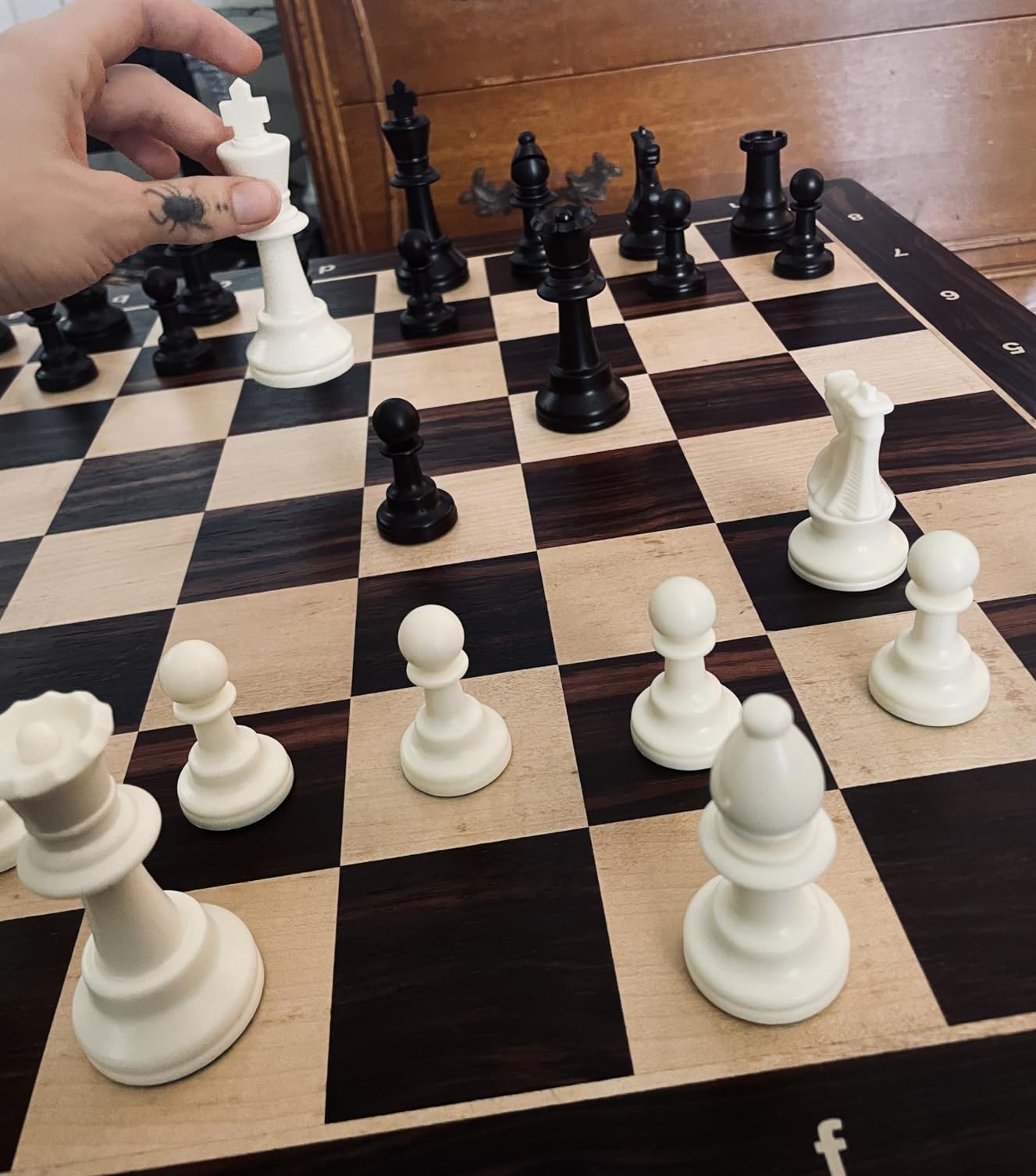 Staunton Tournament Chess Pieces, Triple Weighted with 3.75