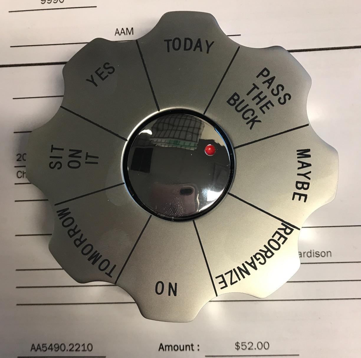 Natico Originals Rotating Decision Maker Paperweight, Fidget Spinner, Executive Gift, Desktop Organizer Trinket (60-2622) customer photo 1