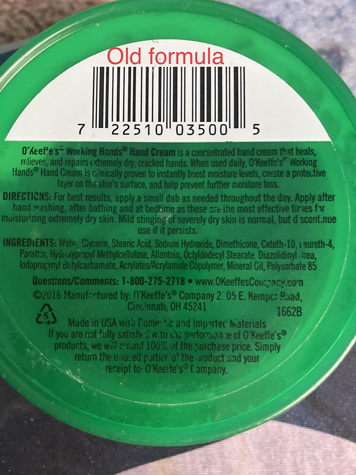 O'Keeffe's Working Hands Hand Cream, 3.4 oz Jar for Extreme Dryness customer photo 1