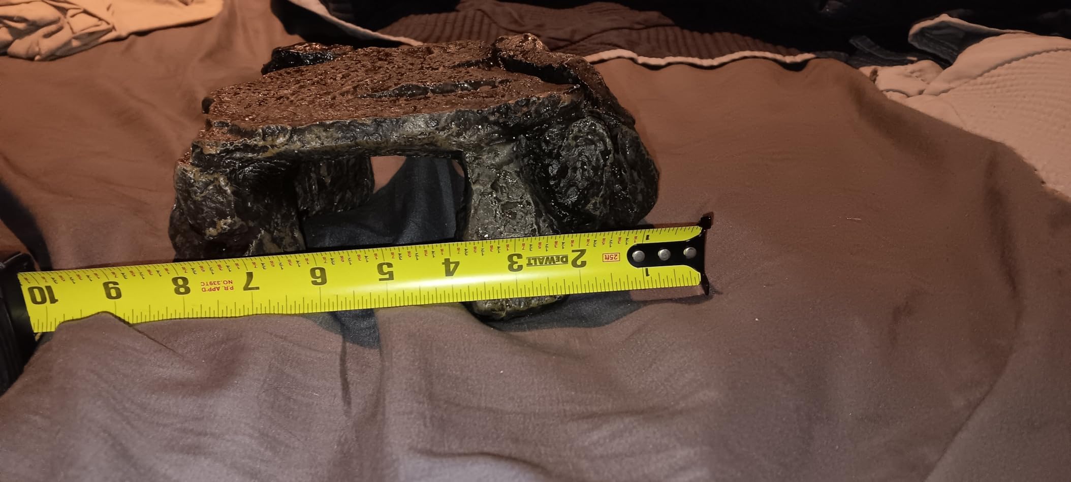 Zilla Shale Rock Den, Naturalistic Reptile Rock Décor, Medium | Reptile hide with elevated basking platform, non-porous finish, easy to clean, safe for aquatic or terrestrial terrarium customer photo 2