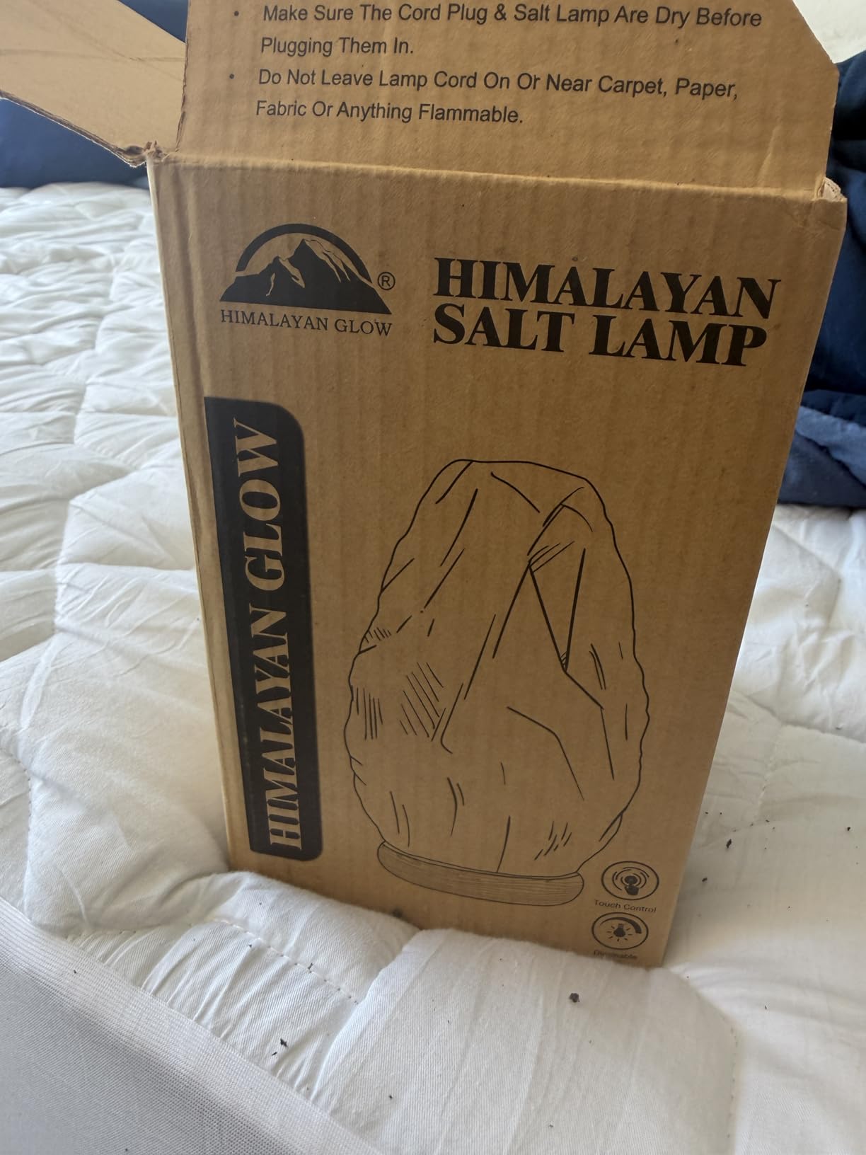 WBM Salt Lamp - USB Himalayan Salt Lamp with Touch Dimmer Control, Natural Pink Crystal, 5-7 lbs, Wooden Base, LED Bulb, Room Decor, Home Decor, Relaxation, Ambiance, Gift customer photo 2