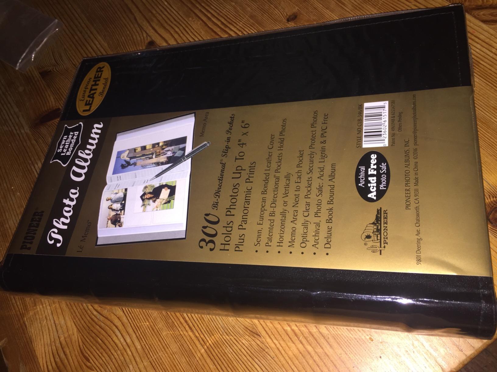Pioneer Sewn Bonded Leather BookBound Bi-Directional Photo Album, Holds 300 4x6