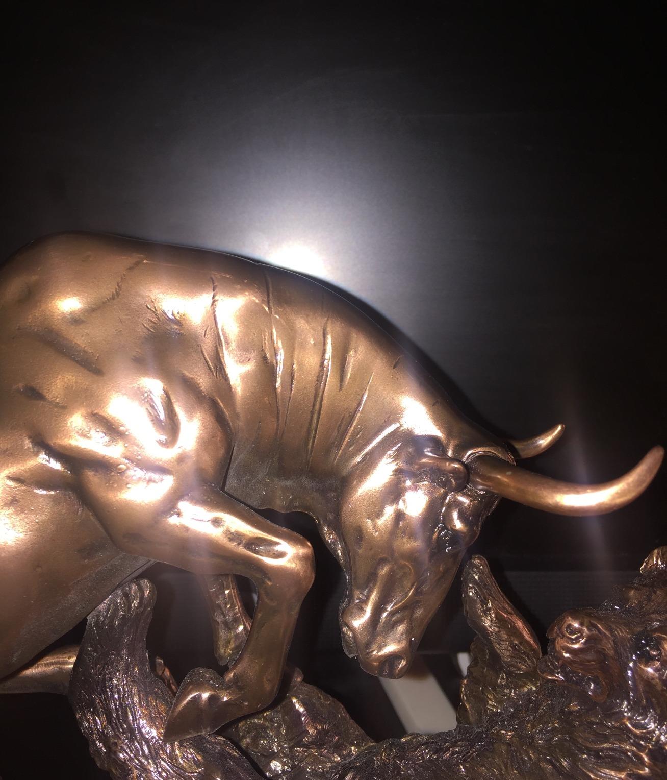 Bull and Bear Statue, Wall Street Bull Statue, Stock Market Gifts for Men, Gifts for Stock Market Lovers customer photo 1
