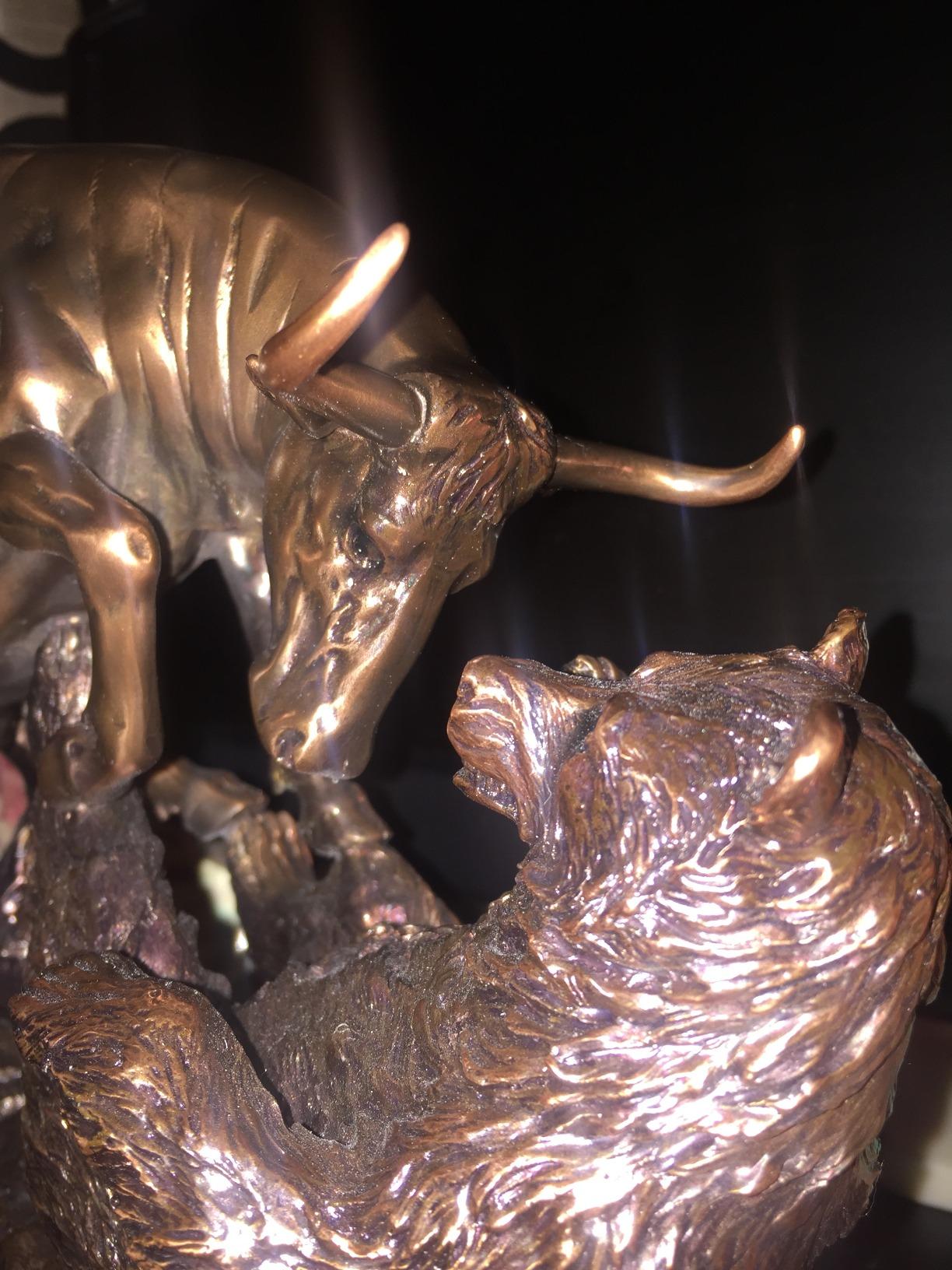 Bull and Bear Statue, Wall Street Bull Statue, Stock Market Gifts for Men, Gifts for Stock Market Lovers customer photo 2