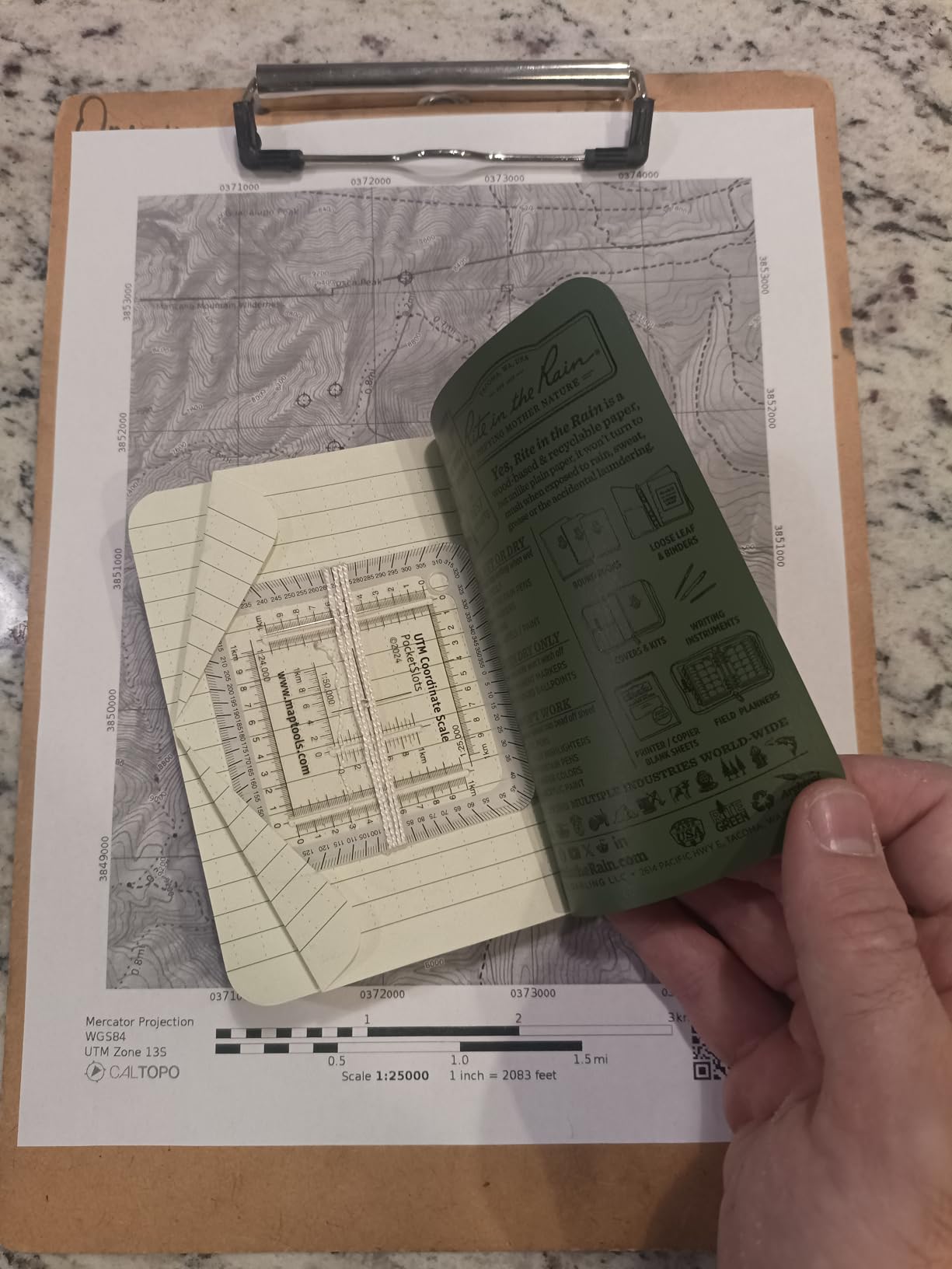 Rite in the Rain Weatherproof Soft Cover Pocket Notebook, 3.5