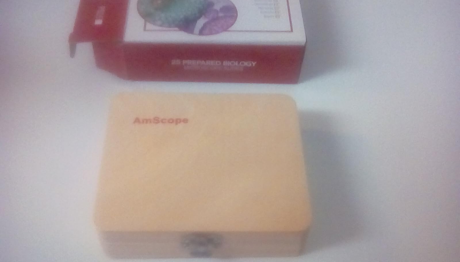 AmScope PS25 Prepared Microscope Slide Set for Basic Biological Science | 25pc Prepared Slides Professionally Stained & Labeled Cedar Wood Oil Preserved Varnished Wooden Storage Case customer photo 2