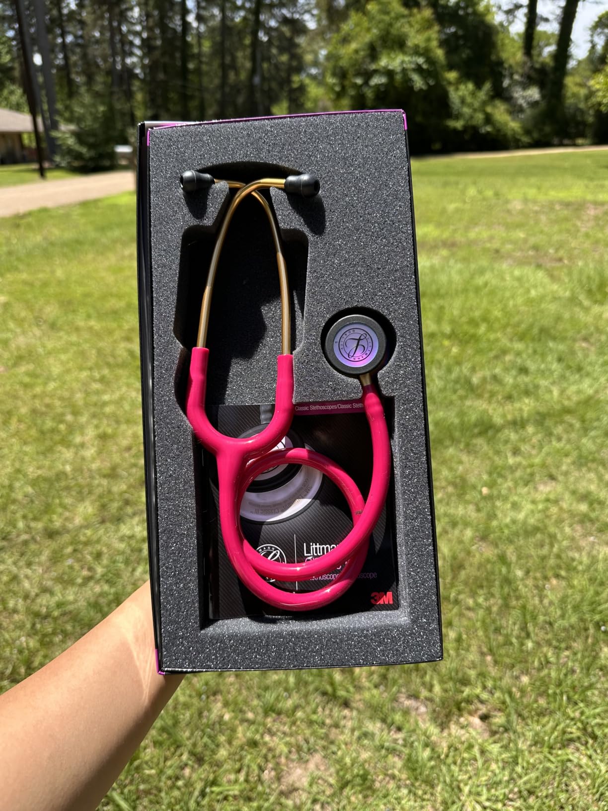 3M Littmann Classic III Monitoring Stethoscope, 5806, Stainless Steel Rainbow-Finish Chestpiece, 27-Inch customer photo 2