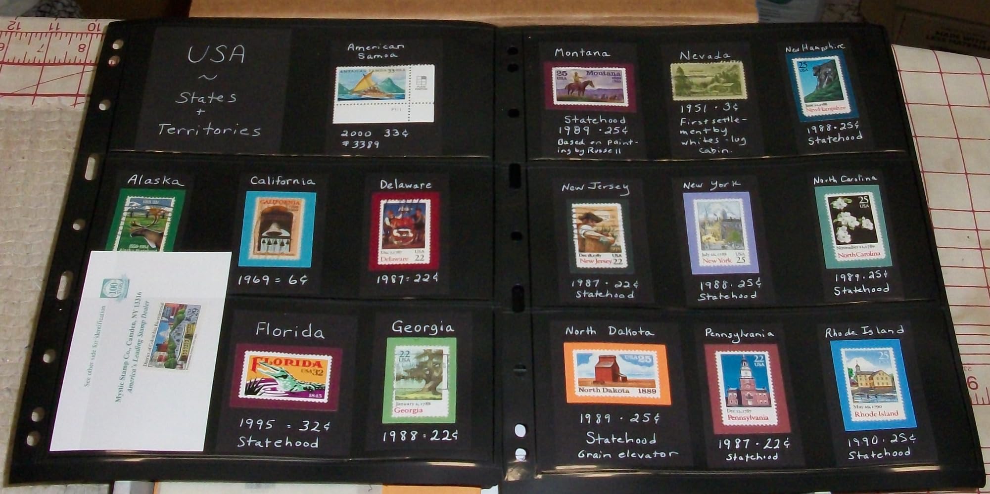 LIGHTHOUSE- VARIO Stamp Pages for Stamp Albums, Black 9-Hole Binder Pages with 8 Pockets for Stamp Collection - Pack of 25 customer photo 2