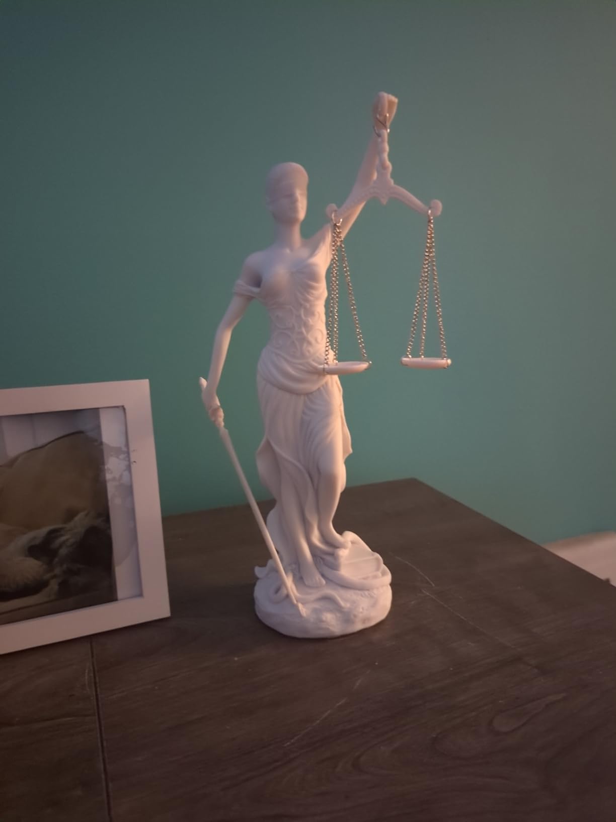 Pacific Giftware Things2Die4 Desktop Lady Justice Marble Finish Statue Justicia Law Scale customer photo 1