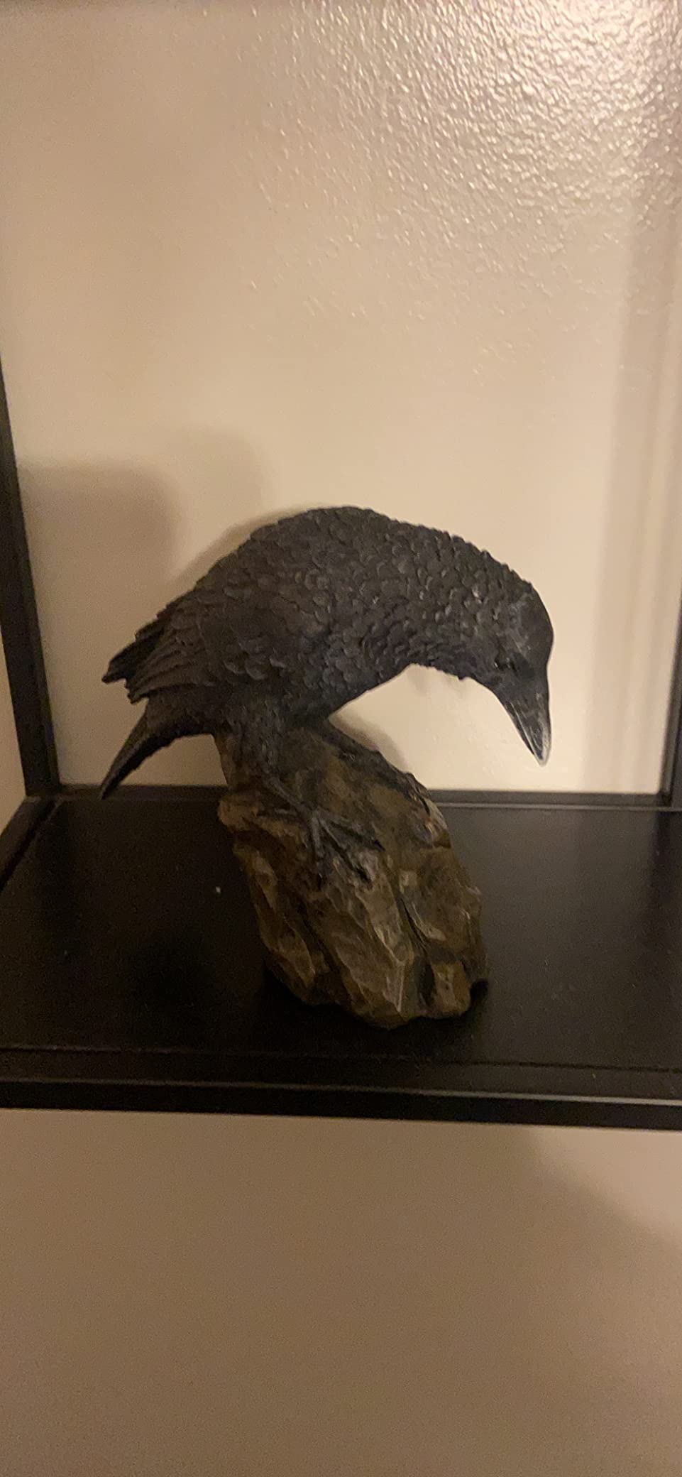 PTC Leaning Black Raven on Rocks Hand Painted Resin Statue Figurine customer photo 1