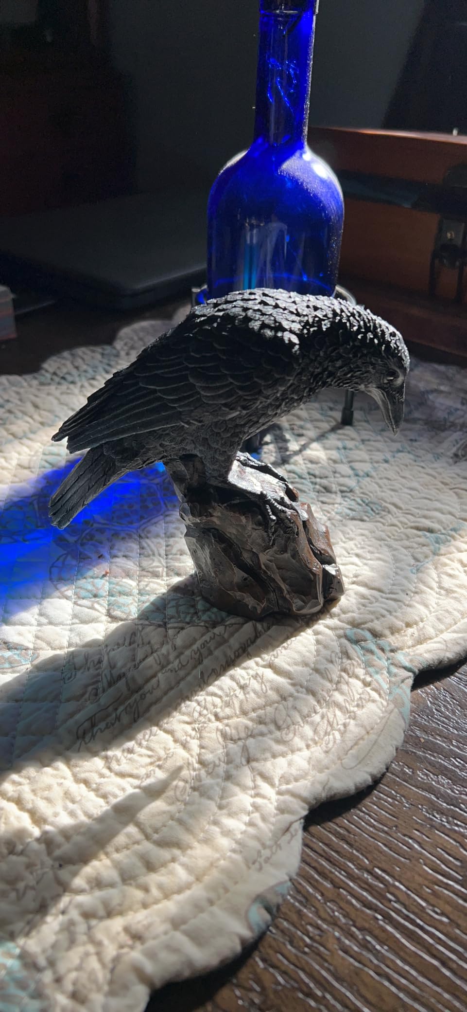 PTC Leaning Black Raven on Rocks Hand Painted Resin Statue Figurine customer photo 2
