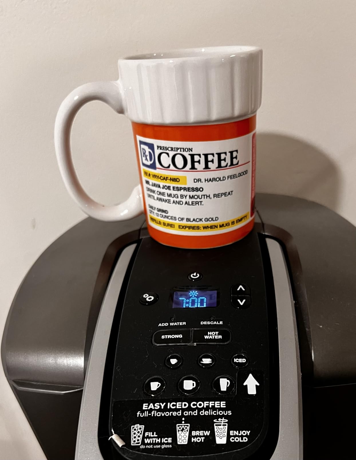 BigMouth Inc. Prescription Coffee Mug - Large Funny Prescription Coffee Cup - Unique Pharmacy Gifts - Hilarious Novelty and Gag Gifts for Doctor - Dishwasher-Safe Ceramic Pill Bottle Coffee Cup - 12oz customer photo 2