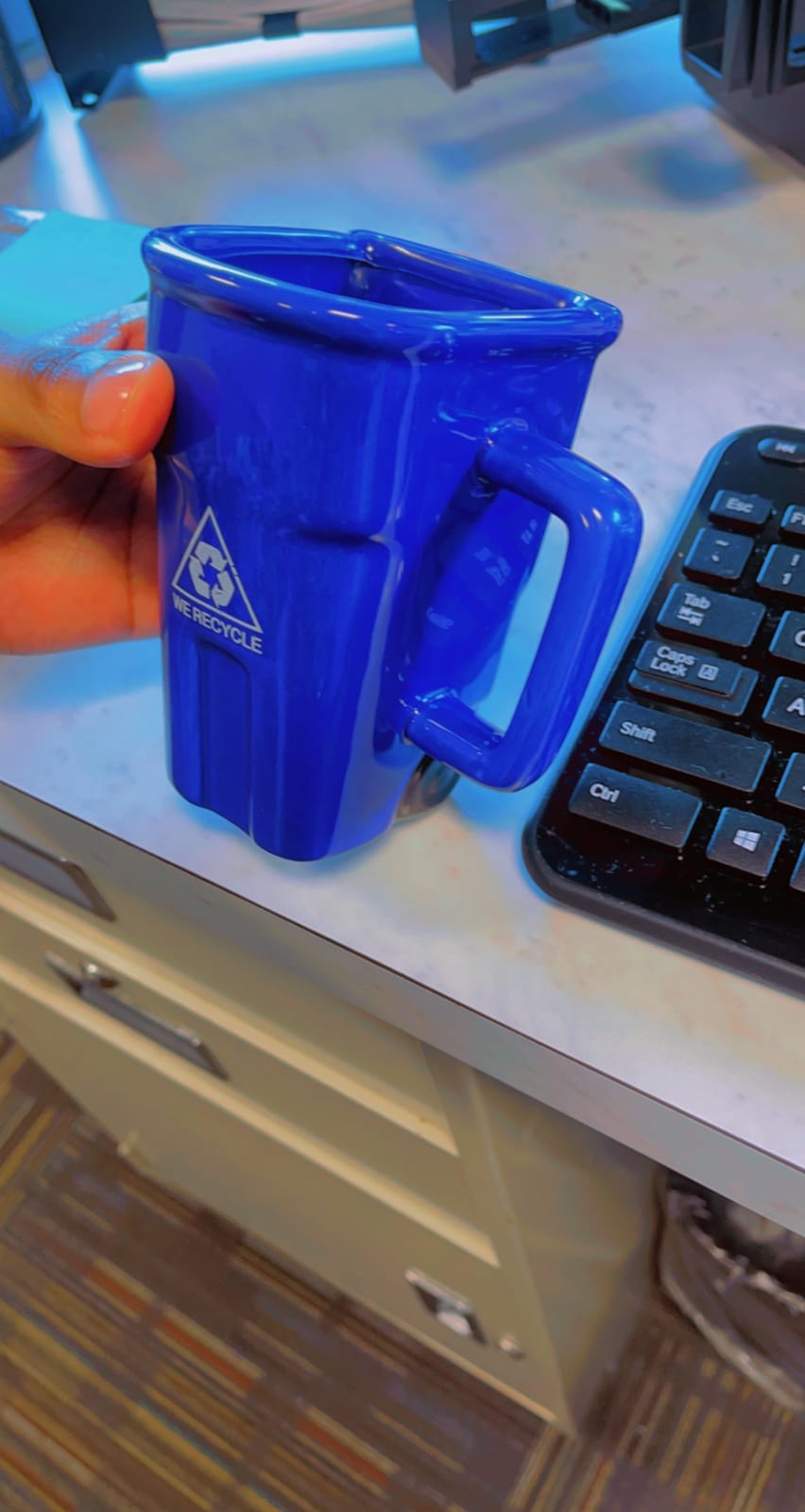 BigMouth Inc Recycle Bin Coffee Mug - Funny Gag Gift Mugs - Novelty Cups for Office, Coworkers, Home Desk - 12 Ounces customer photo 2