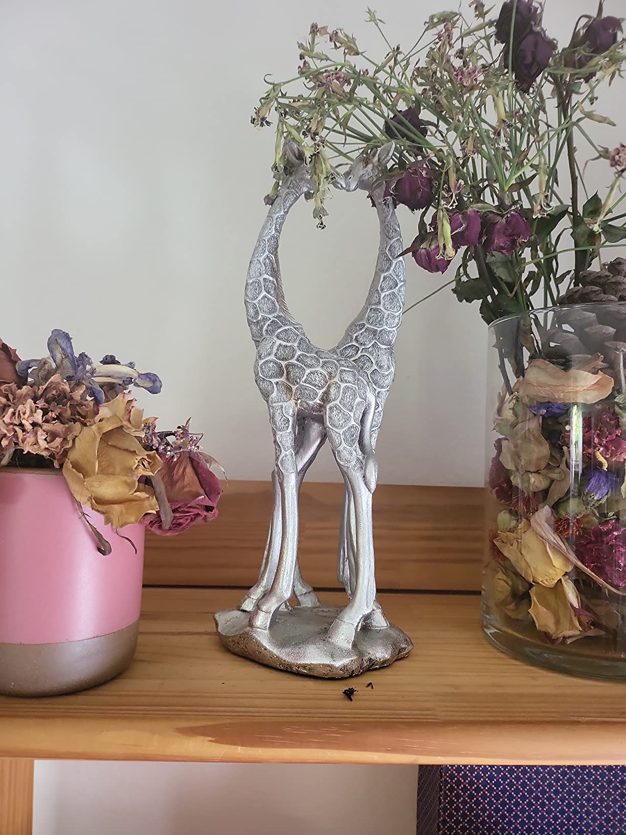 George S. Chen Imports SS-G-54300 2 Silver Giraffes Heart Shaped Figurines customer photo 1
