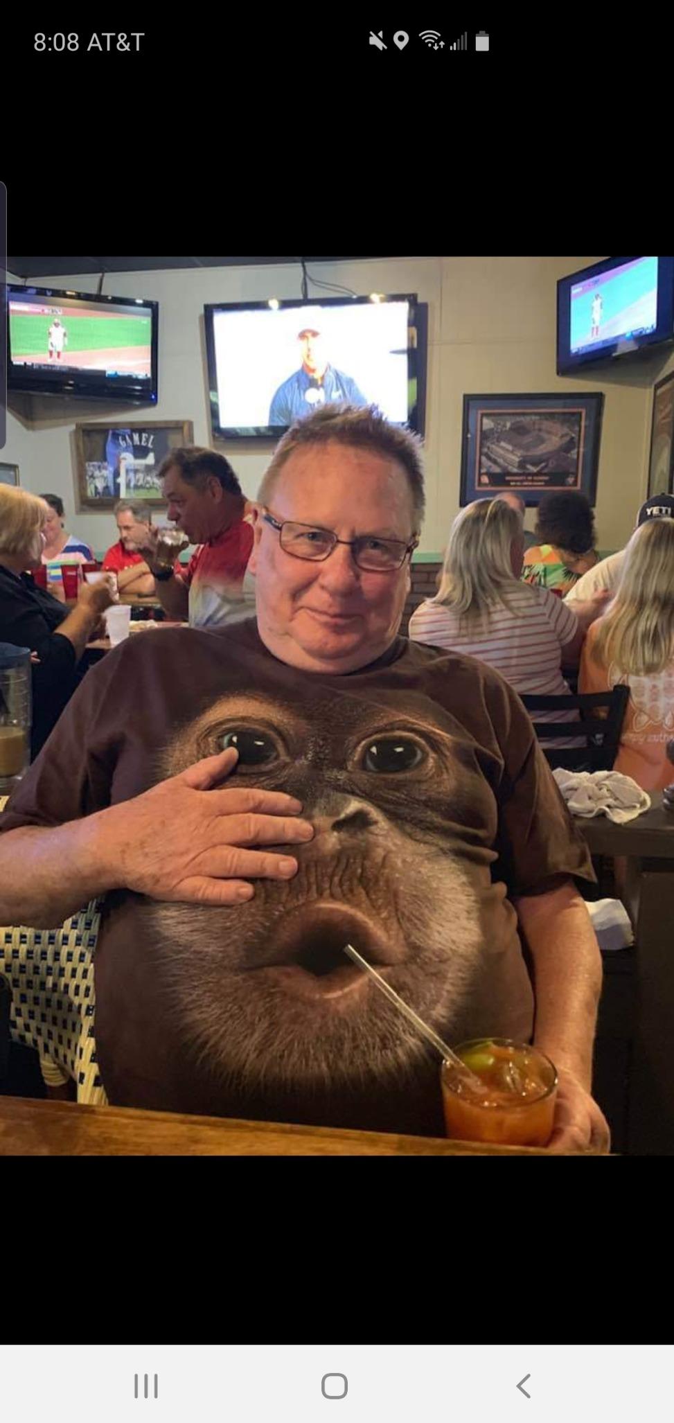 The Mountain Men's Big Face Baby Orangutan T-Shirt customer photo 1