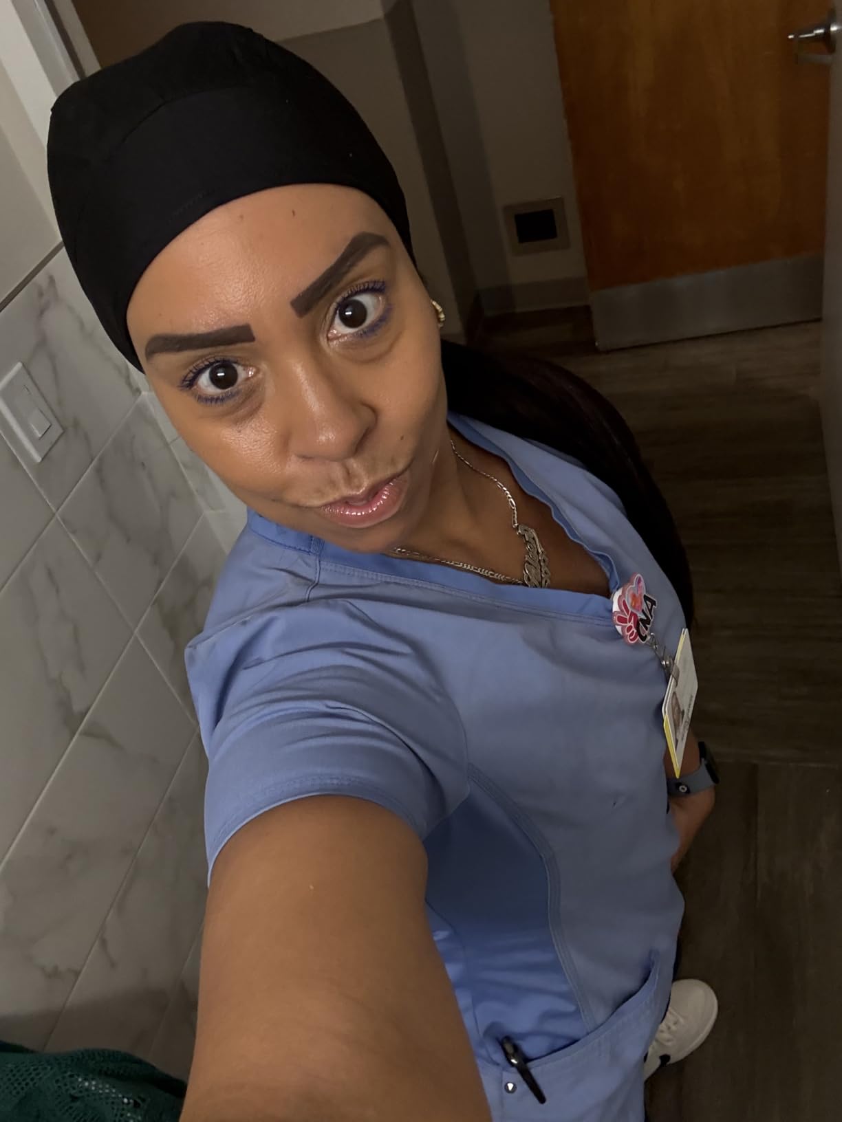 Cherokee Scrub Cap for Men and Women Adjustable Elastic Tie-Back No-Slip | Unisex Fit, Lightweight, Interior Terry Cloth Sweatband, Contoured Seaming, Built for Clinical & Surgical Settings customer photo 2
