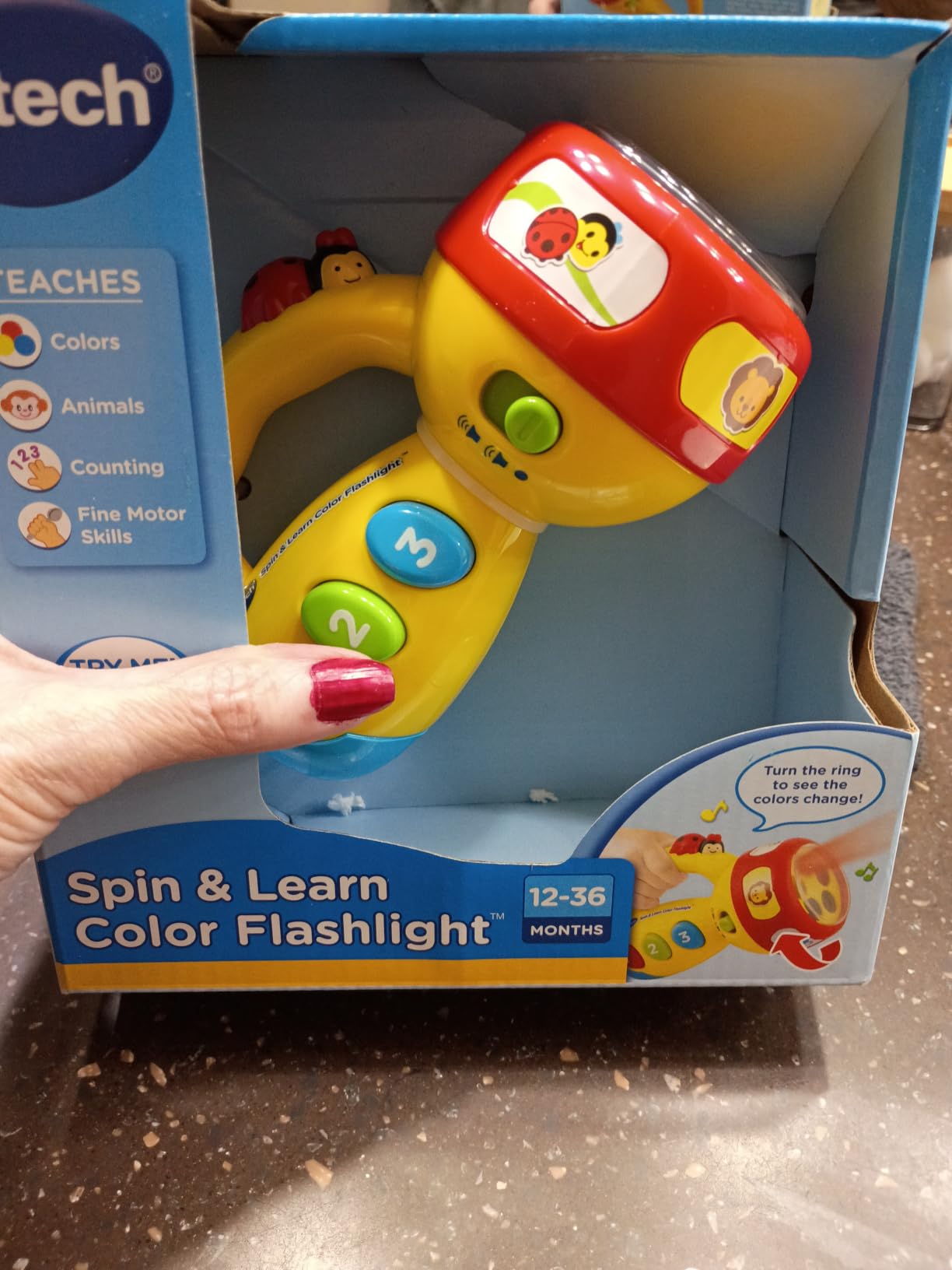 VTech Spin and Learn Color Flashlight, Pink customer photo 2