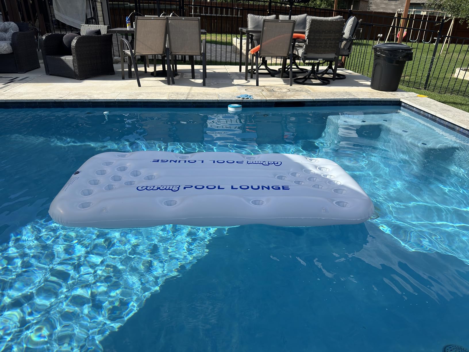 GoPong Pool Lounge Beer Pong Inflatable with Social Floating, White customer photo 1