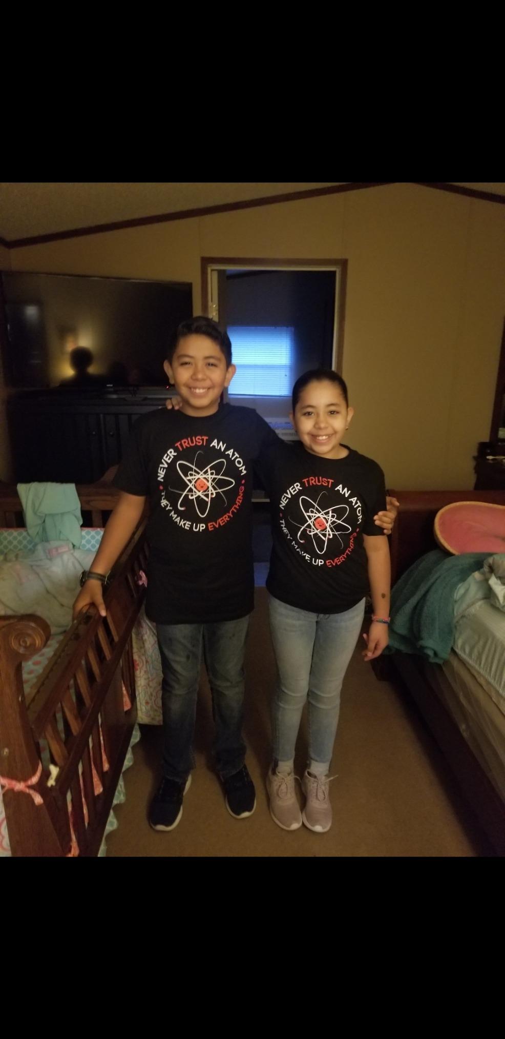 Never Trust an Atom, They Make Up Everything | Funny Science Unisex T-Shirt customer photo 2