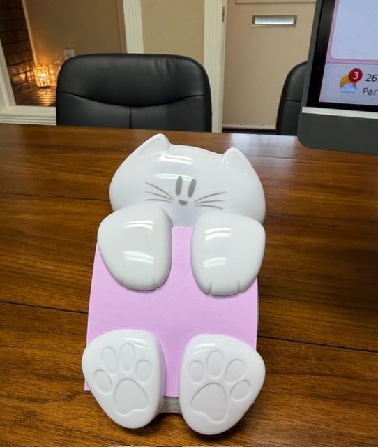 Post-it Note Dispenser, White Cat Design, 1 Dispenser, 1 Pad, 45 Sheets customer photo 2