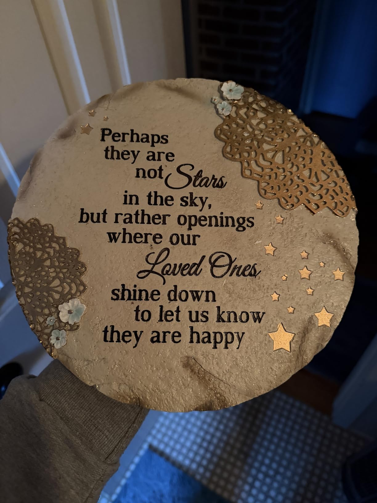 Pavilion Gift Company - Stars in the Sky - Garden Stone Bereavement Grief Loss Memorial Remembrance Loved Ones Home Garden Decor Keepsake customer photo 2