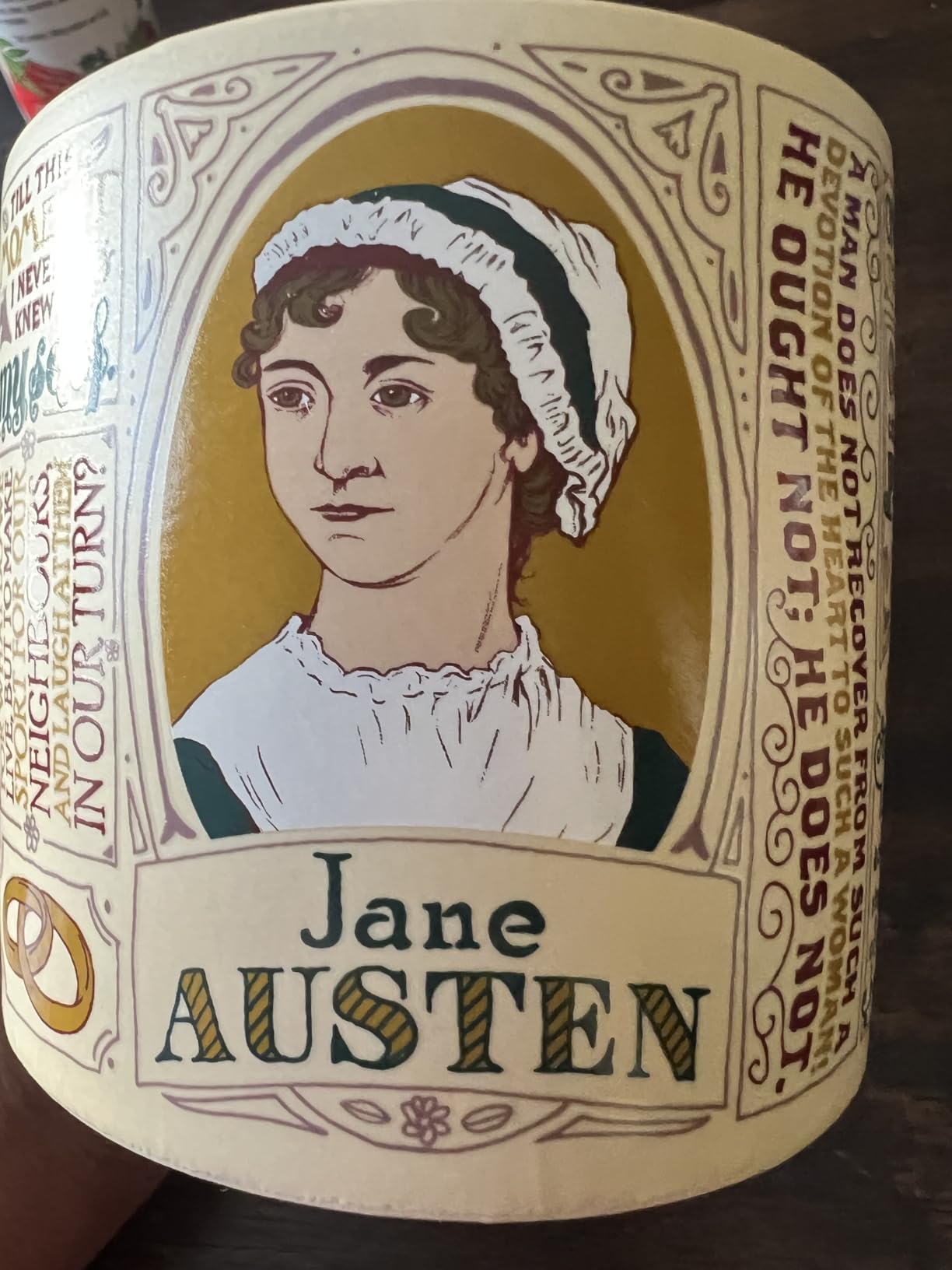 The Unemployed Philosophers Guild Jane Austen Coffee Mug - Austen's Most Famous Quotes and Depictions, Comes in a Fun Gift Box, 14 oz customer photo 1
