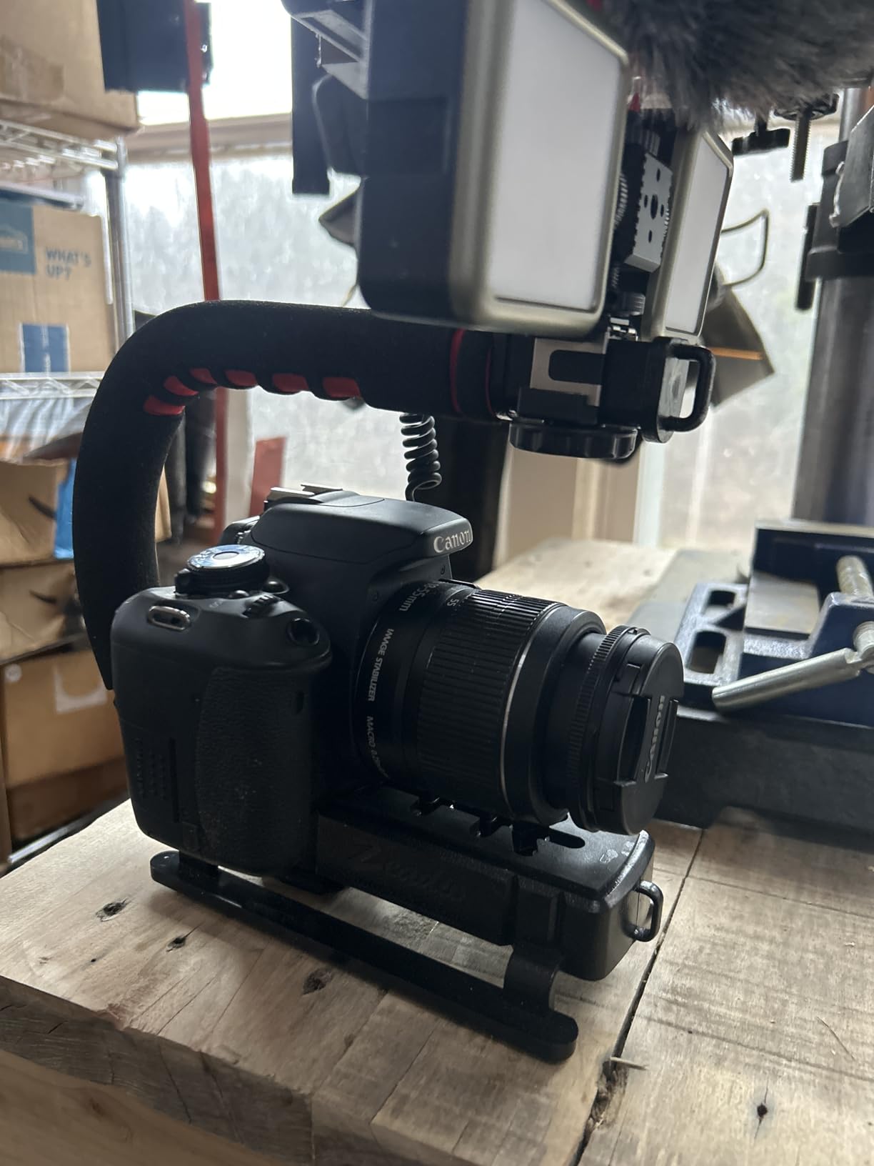 Zeadio Video Action Stabilizing Handle Grip Handheld Stabilizer with Cold-Shoe Mount for All DSLR Camera Camcorder customer photo 1