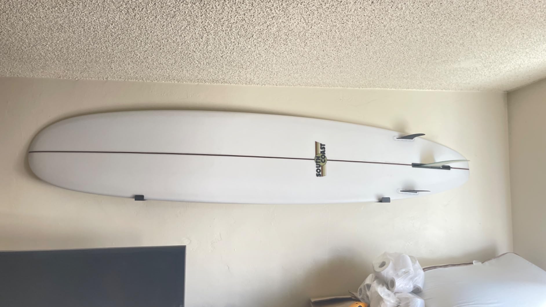 StoreYourBoard Minimalist Surfboard Wall Mount Rack, Felt Padded Arms | Surfboard Rack, Surfboard Wall Mount, Surf Board Hanger, Aluminum, Holds 30 lb customer photo 2