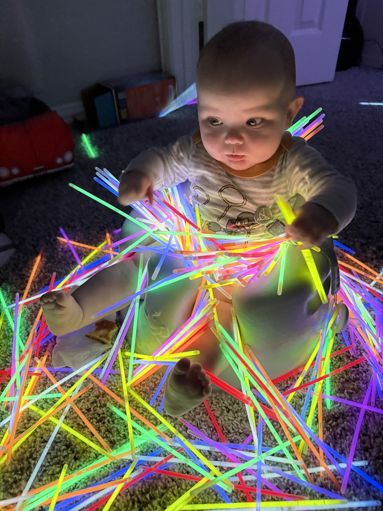 PartySticks Glow Sticks Party Supplies 100pk - 8 Inch Glow in the Dark Light Up Sticks Party Favors, Glow Party Decorations, Neon Party Glow Necklaces and Glow Bracelets with Connectors customer photo 1