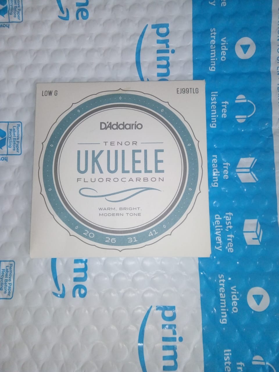 D'Addario Ukulele Strings Fluorocarbon Soprano/Concert EJ99SC, 4-String Set customer photo 1