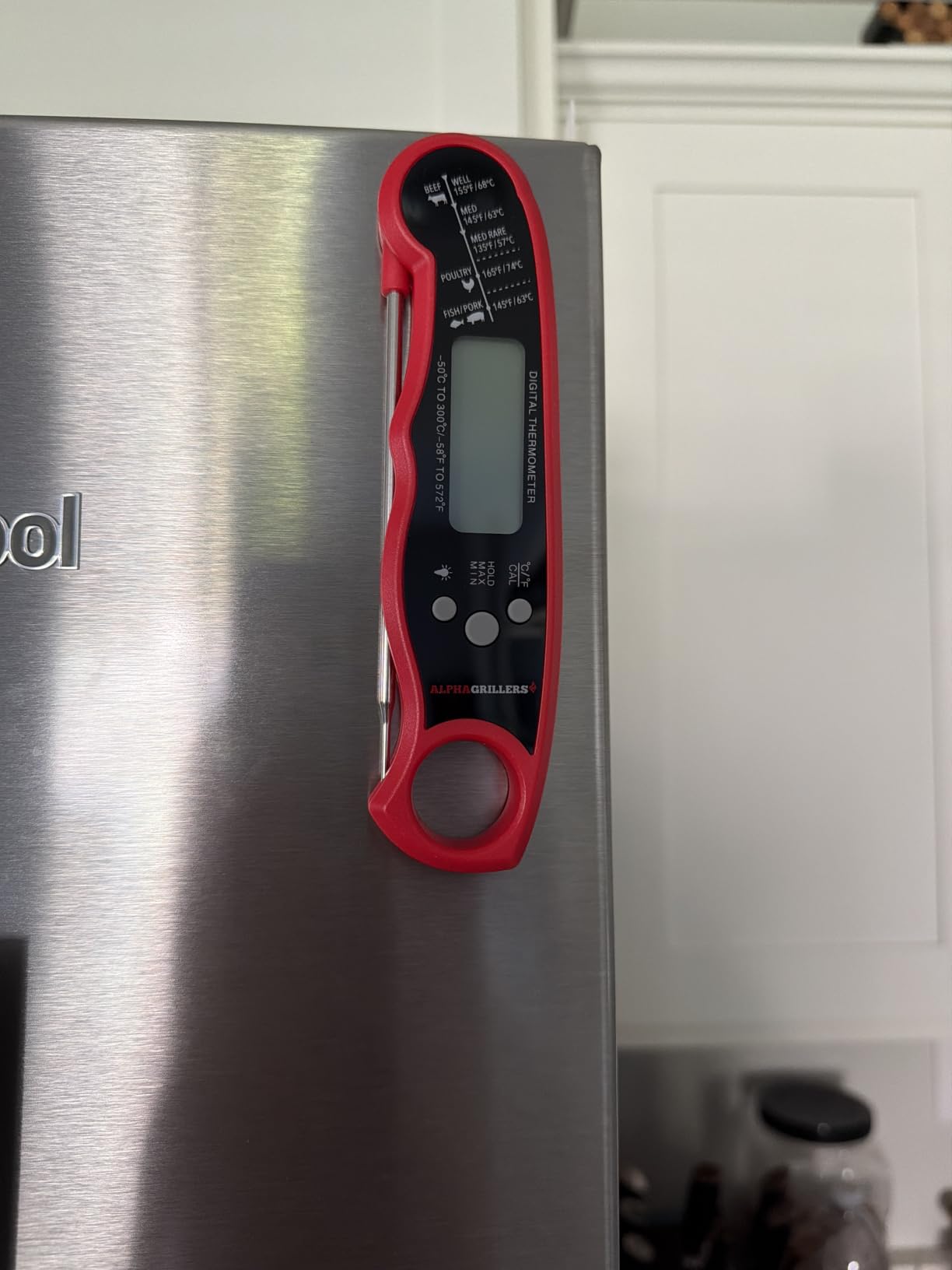 Alpha Grillers Instant Read Meat Thermometer Digital, Cooking, Food, Grill | 1-2 Second Ultra-Fast Response Time, Bright Backlit Display, Waterproof (IP67), Pre-Calibrated & Ready to Use customer photo 1