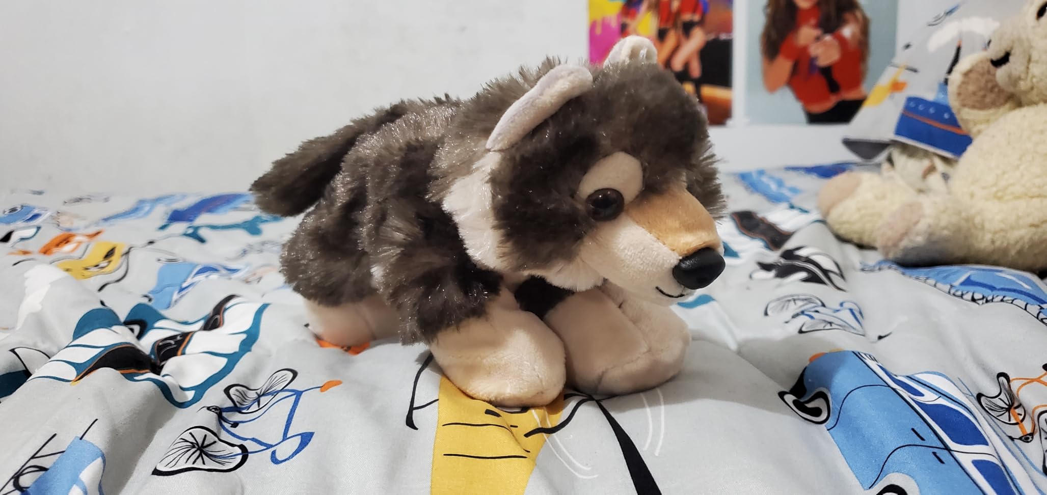 Wild Republic Hug'ems Mini Wolf Stuffed Animal - 7