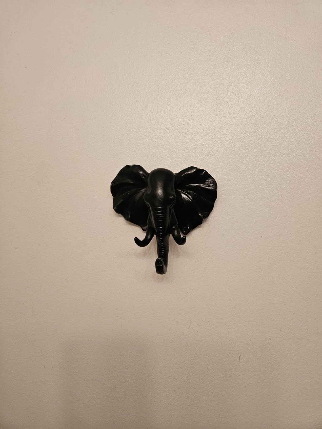 Rhino Head Single Wall Hook/Hanger Animal Shaped Coat Hat Hook Heavy Duty, Rustic, Decorative Gift, Grey customer photo 1