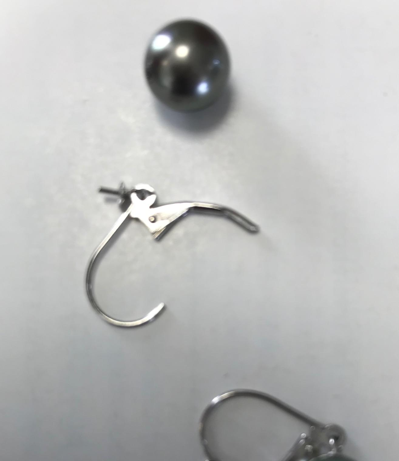 THE PEARL SOURCE Tahitian Real Pearl Earrings for Women - 14k Gold Leverback Earrings customer photo 2