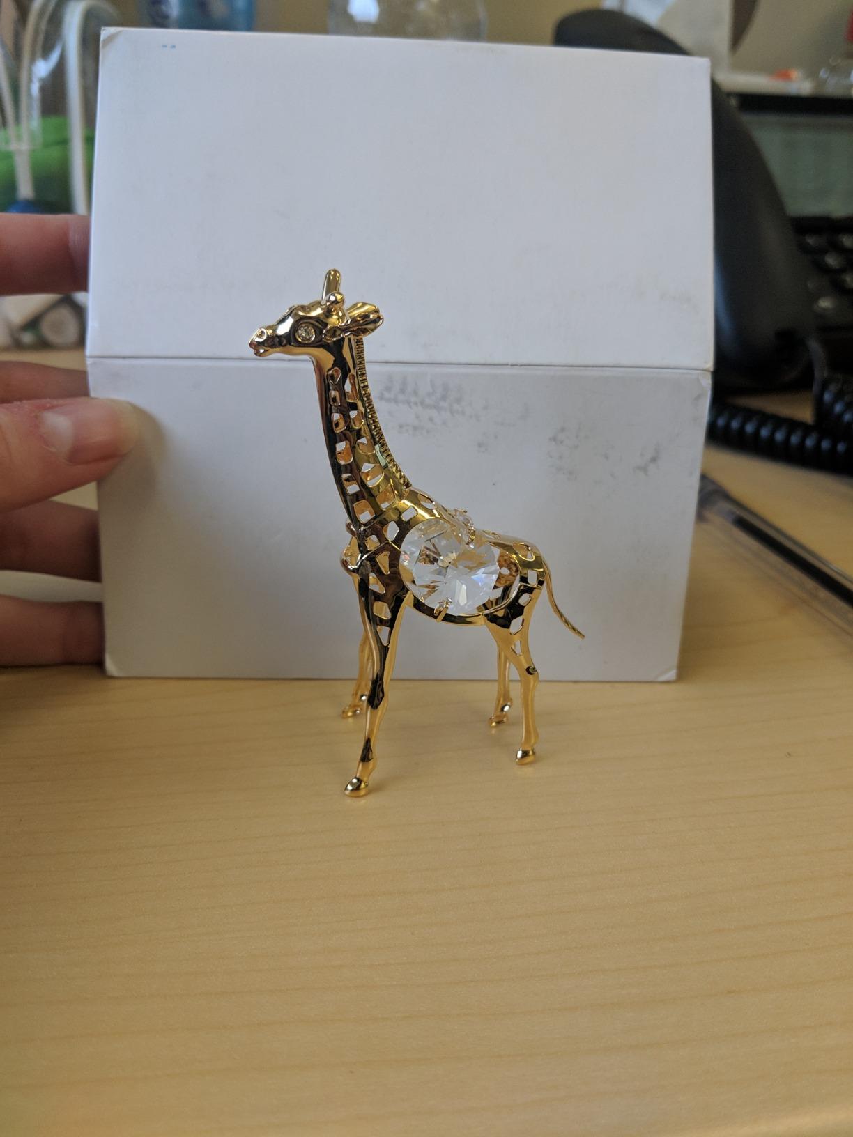 Matashi 24K Gold Plated Giraffe Ornament, Crystal Studded Tabletop Figurine | Unique Gift for Mother's Day, Valentine's Day, Christmas Gift for Mom, Daughter, Grandma customer photo 1