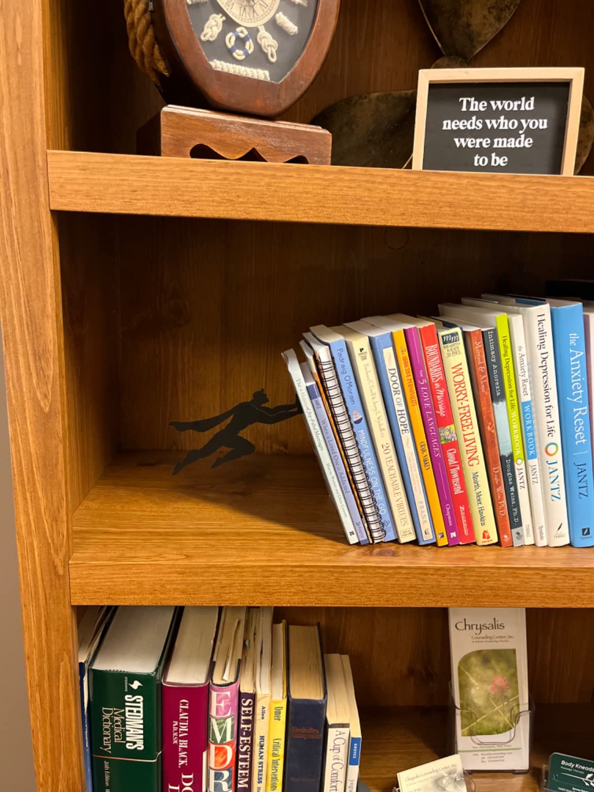 Stylish Metal Bookend in Black - Book Holder for Any Angle, Shelf, Desk, Desk - Decorative Book Organiser Book Holder - The Coolest Gift Idea (Superhero) customer photo 2