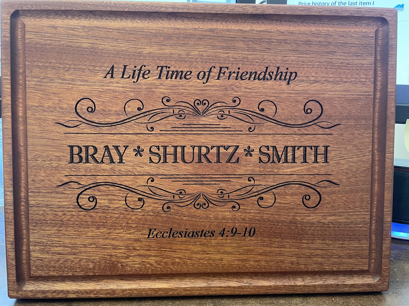 Personalized Wedding Gifts for Couple, Straga Custom Cutting Board Wood Engraved with Names & Date, Bridal Shower, Engagement, Anniversary & Housewarming Present, Handmade Charcuterie customer photo 1
