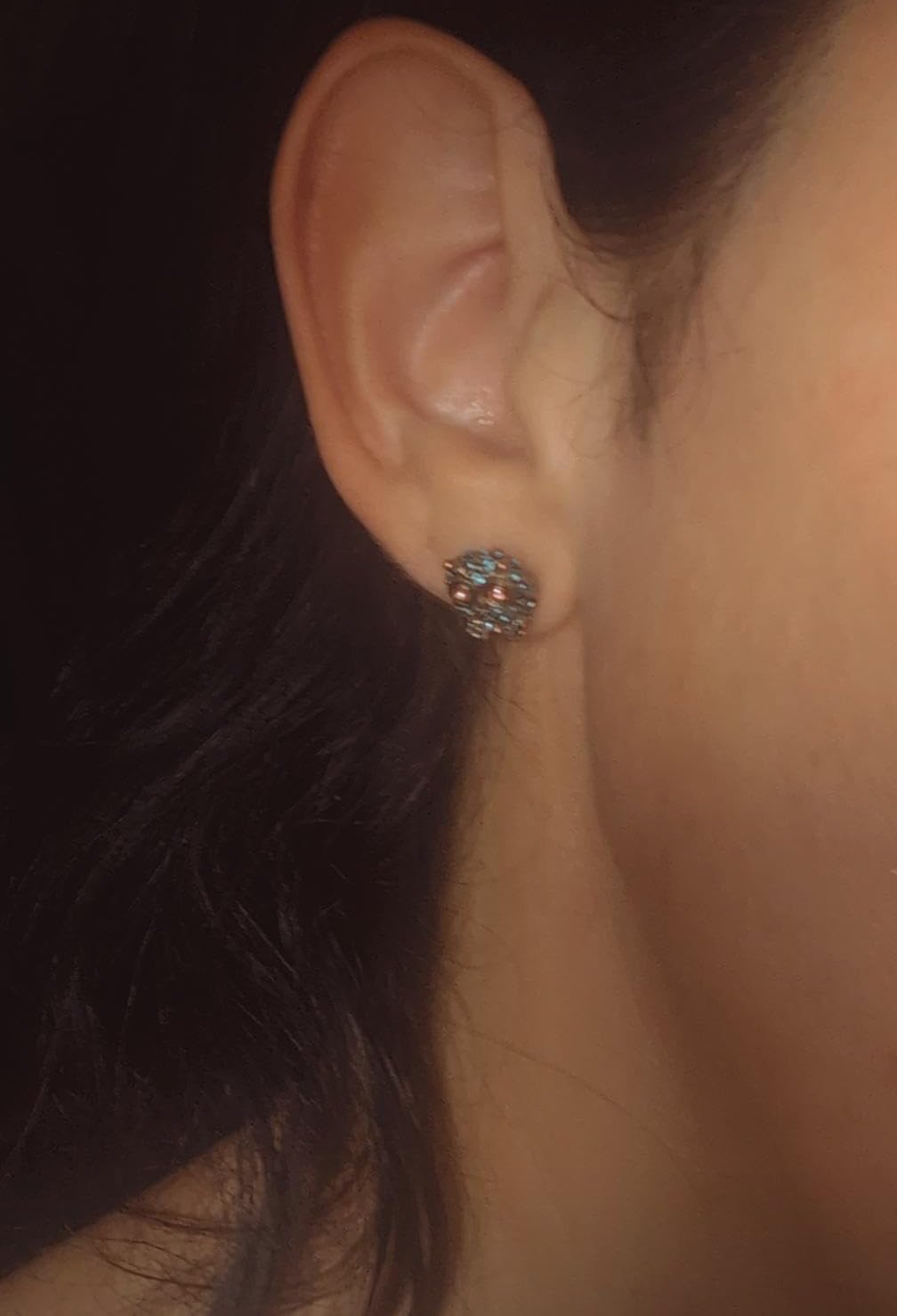 Betsey Johnson Pave Owl Stud Earrings customer photo 2