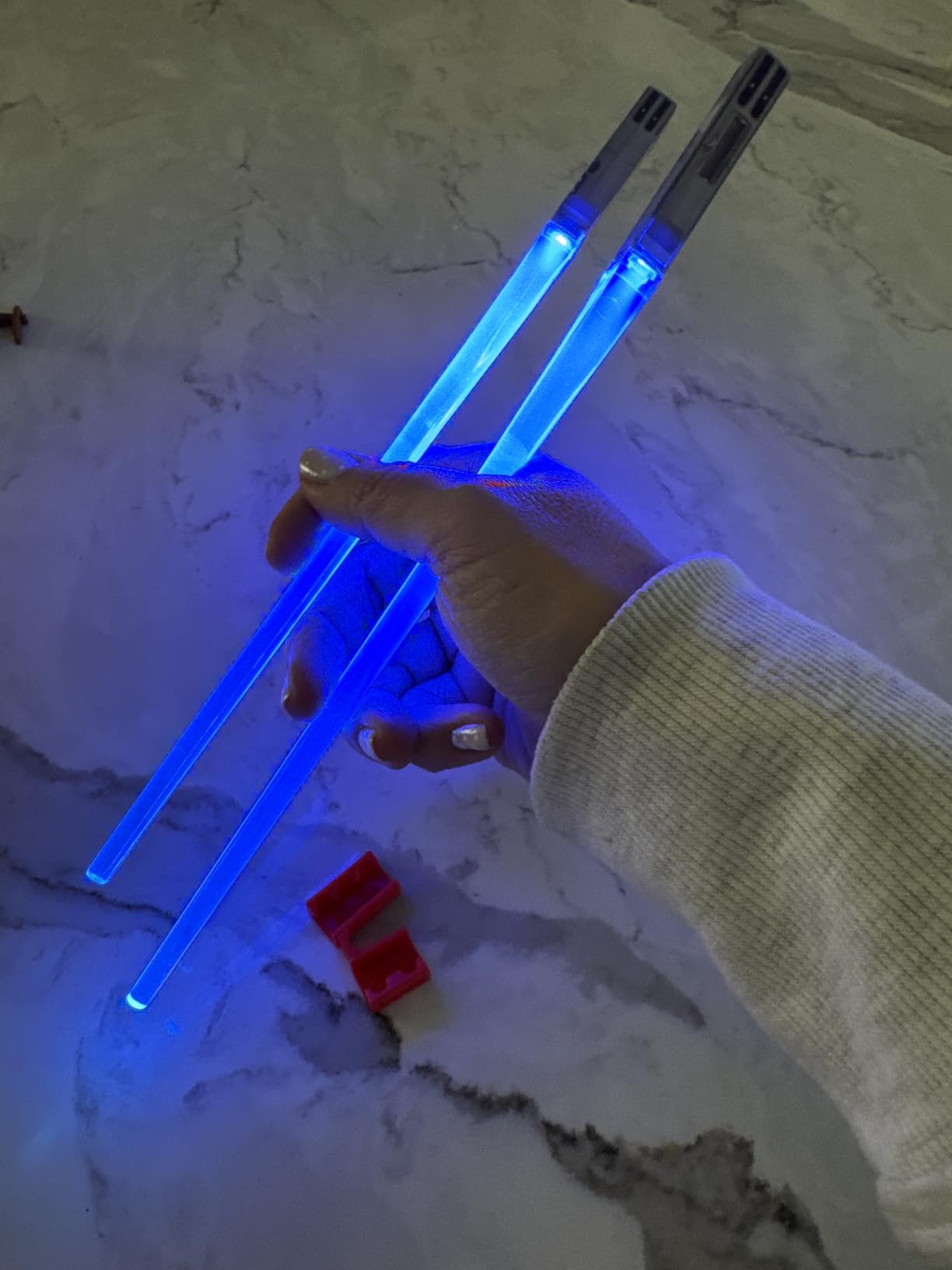 ChopSabers Lightsaber Led Light Up Chopsticks (1 Pair, Blue) customer photo 1