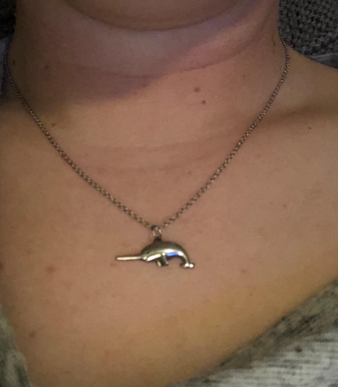 Shag Wear Women's Genuine Pewter Animal Pendant Necklace with Inspirational Message Quote customer photo 2