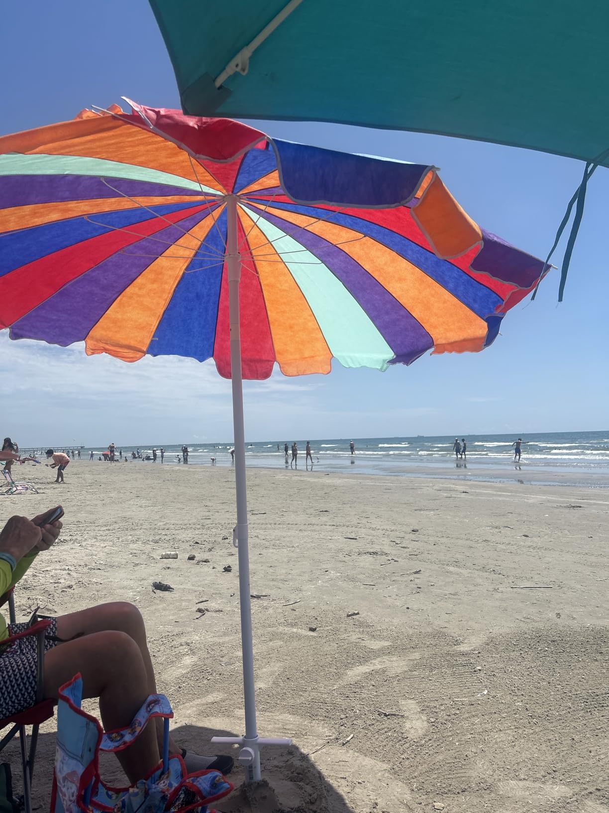 AMMSUN Beach Umbrella Sand Anchor Heavy Duty Outdoor Umbrellas Auger Base | with 5 Spiral Screw, Safe Umbrella Holder Stand Ideal for Strong Winds, Universal & One Size Fits Most customer photo 1