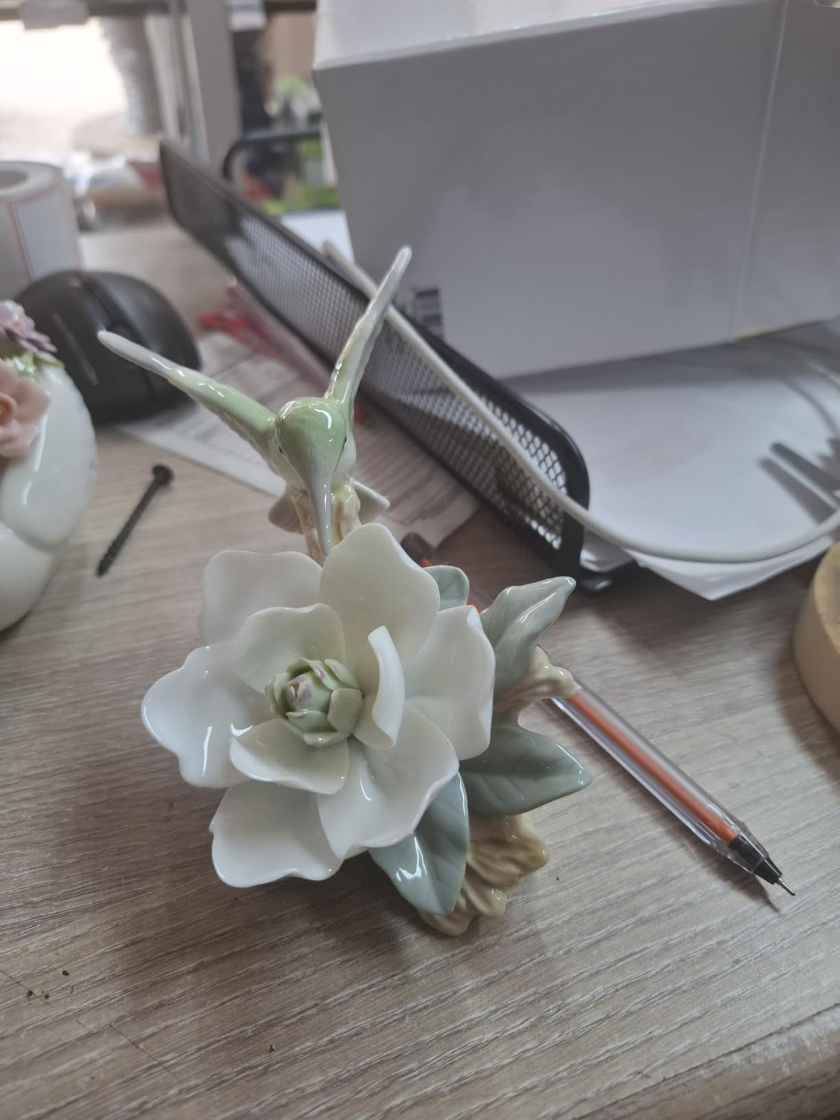 Hummingbird with Magnolia - Fine Porcelain Hummingbird Figurine customer photo 1