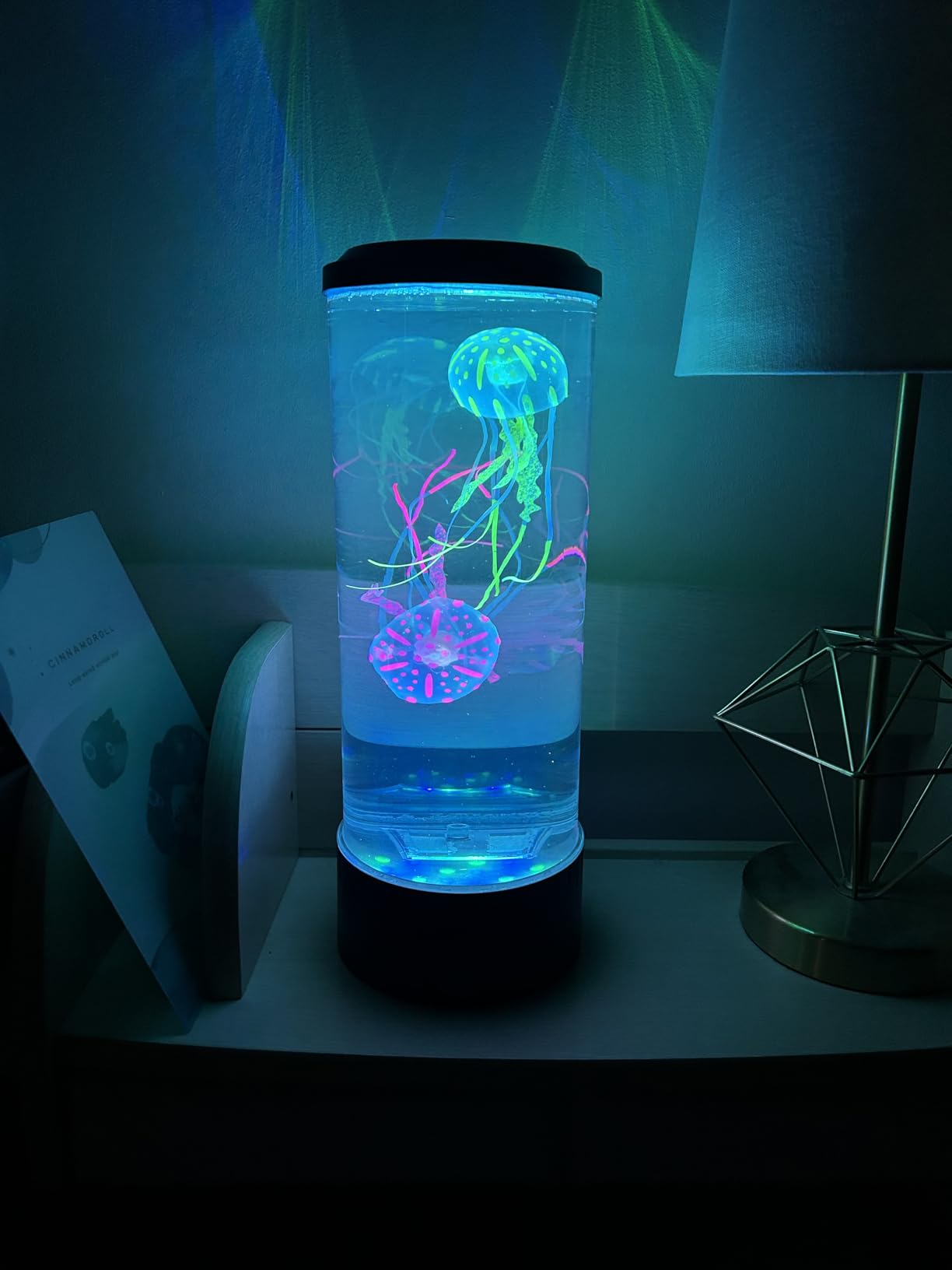 Lightahead Large LED Jellyfish Lamp, 18 Color Changing LEDs | Ultimate 14-Inch Fake Fish Aquarium, Larger, Brighter & Wider for Decor, Autism, ADHD & Anxiety Relief customer photo 2